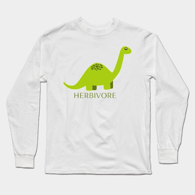 Herbivore Dinosaur Long Sleeve T-Shirt by annmariestowe